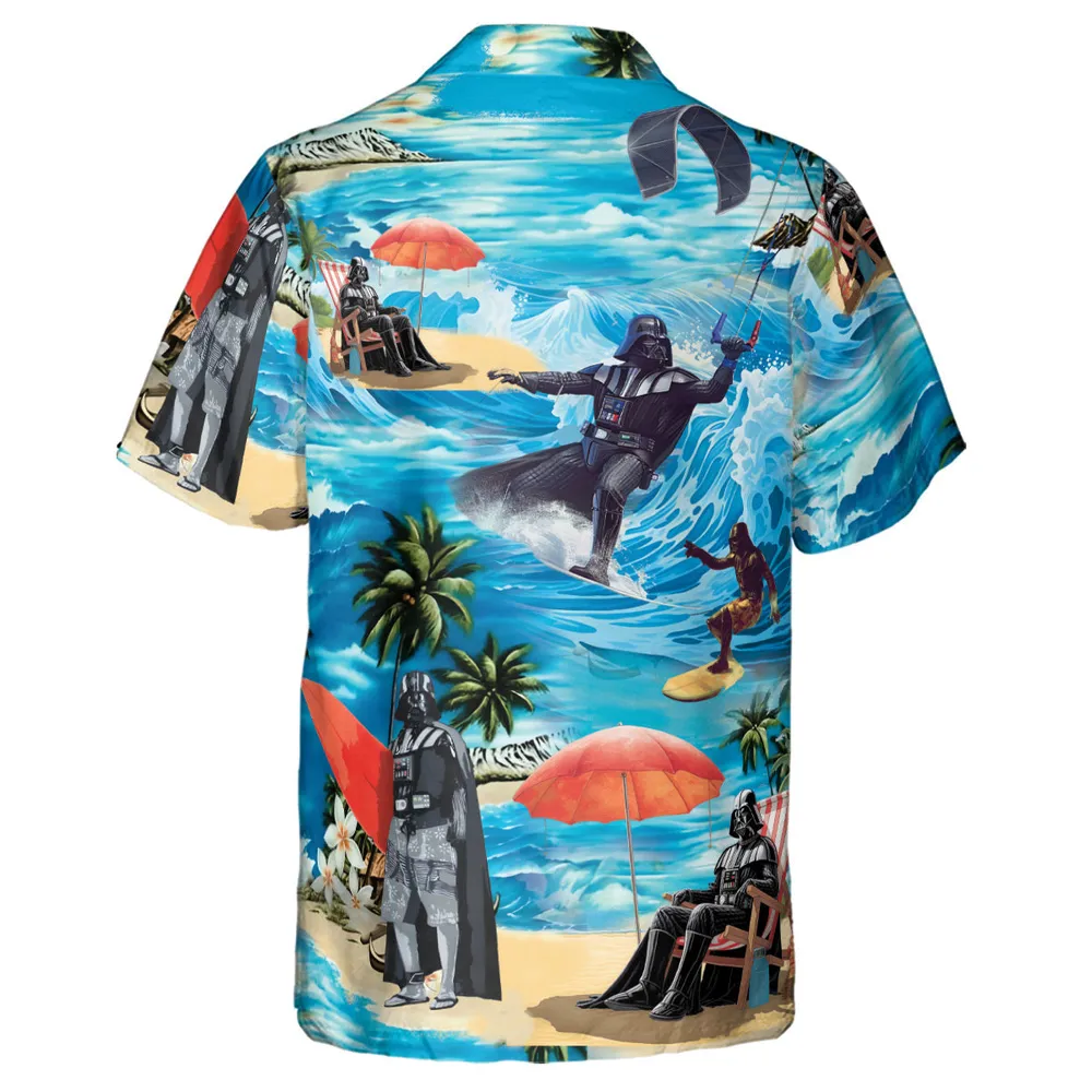 Darth Vader Surfing Hawaiian Shirt - 3