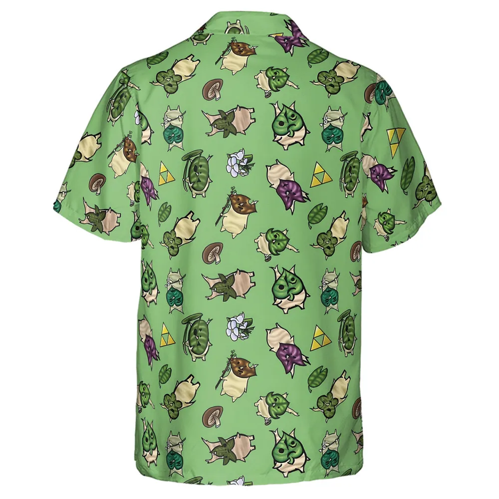 Korok Style The Legend of Zelda Hawaiian Shirt - 3