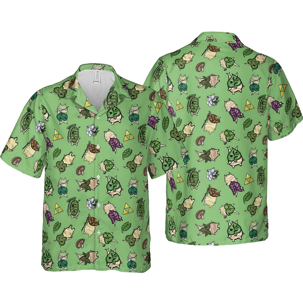 Korok Style The Legend of Zelda Hawaiian Shirt - 4