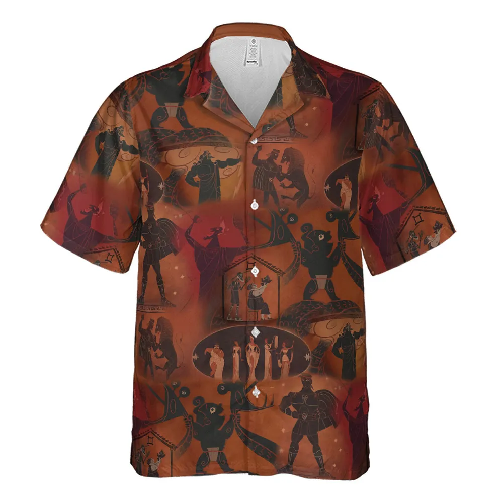 Ancient Hero Hercules 1997 Seamless Hawaiian Shirt - 2