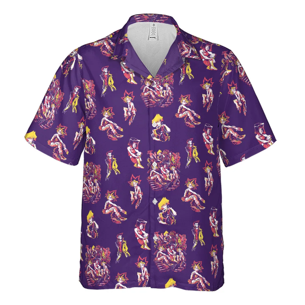 Yu Gi Oh Characters Patterns Hawaiian Shirt - 2