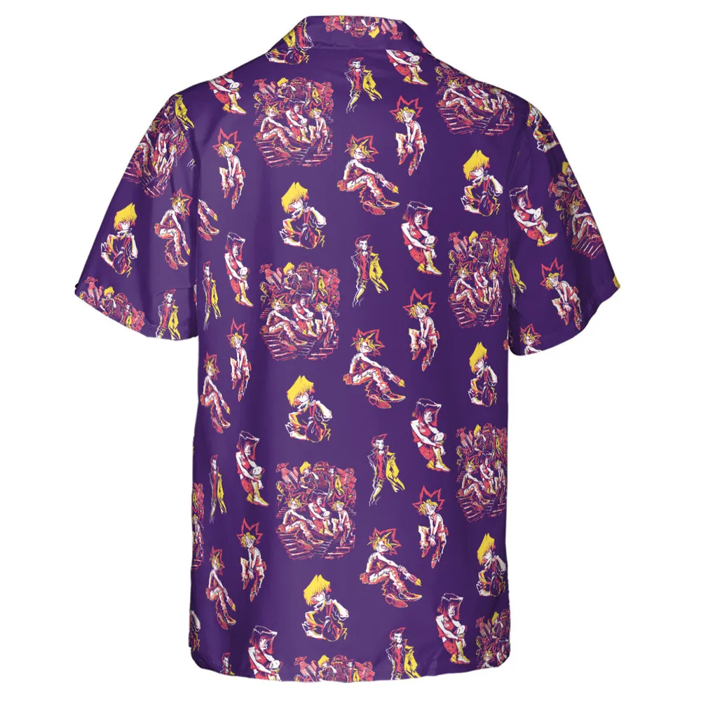 Yu Gi Oh Characters Patterns Hawaiian Shirt - 3