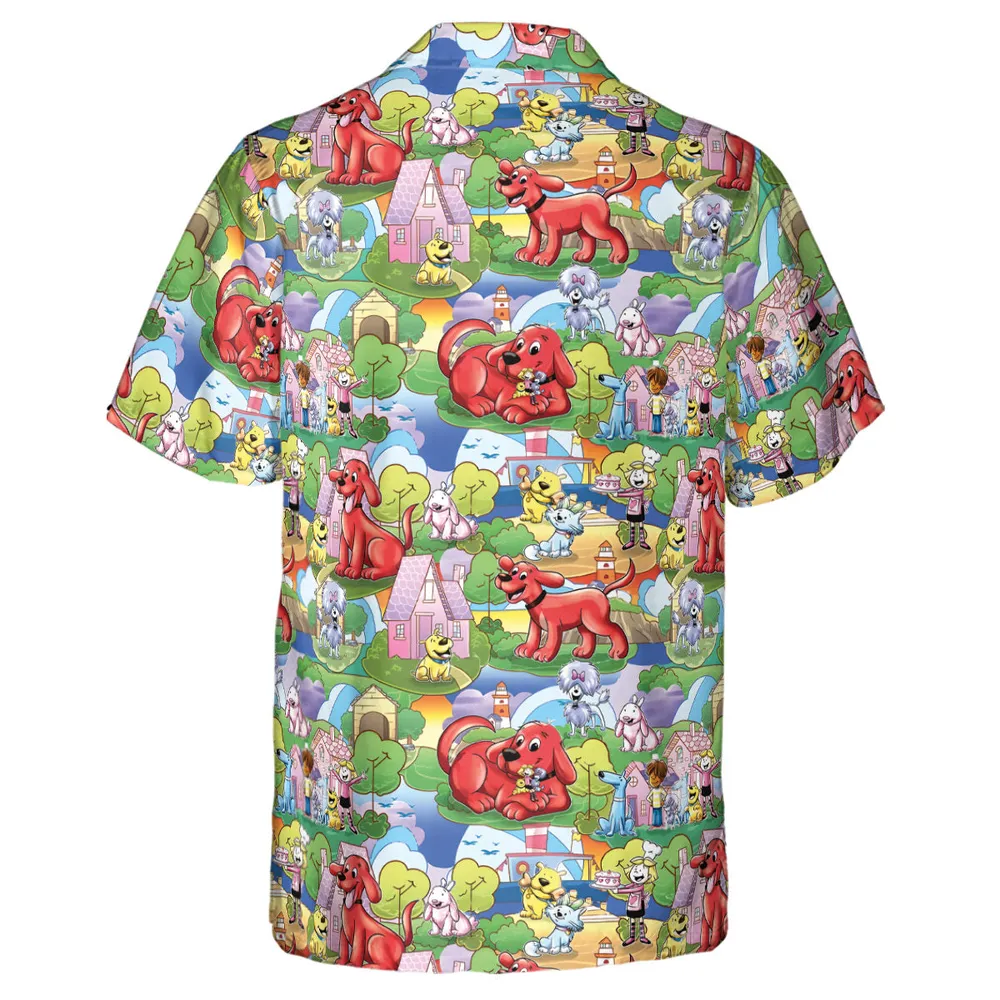 Clifford The Big Red Dog Seamless Hawaiian Shirt - 3