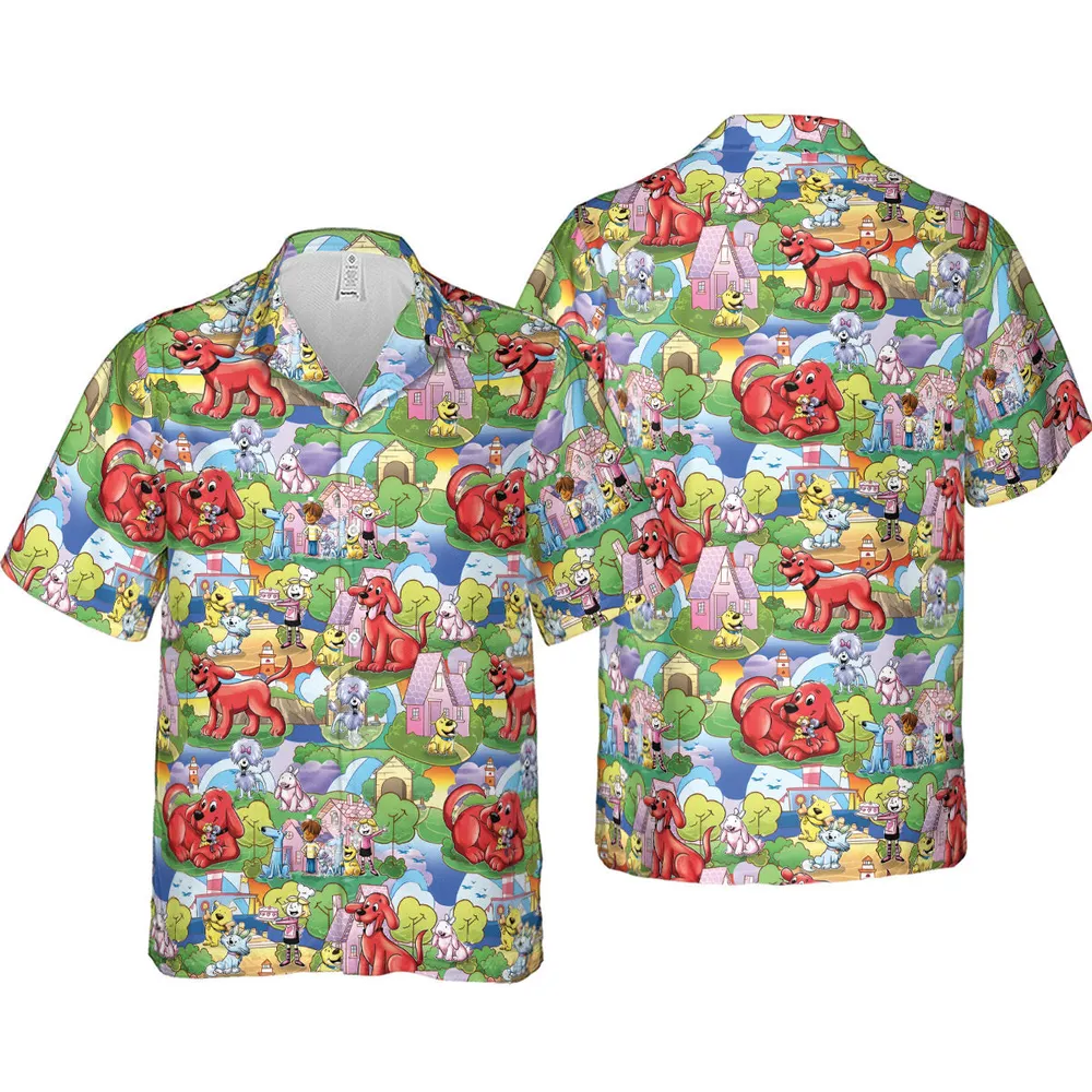 Clifford The Big Red Dog Seamless Hawaiian Shirt - 4