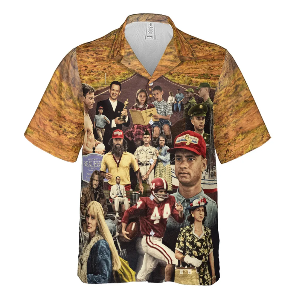 Forrest Gump's Journey Collage Hawaiian Shirt - 2