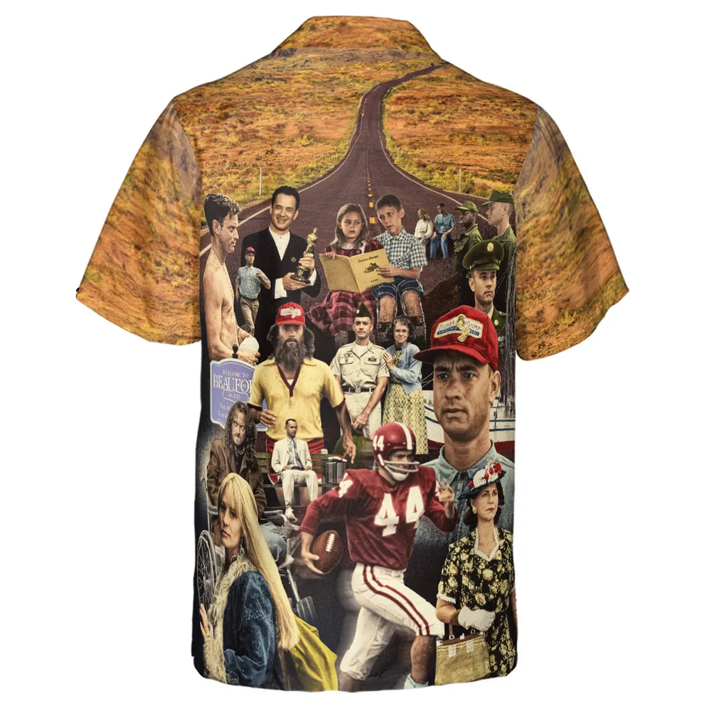 Forrest Gump's Journey Collage Hawaiian Shirt - 3