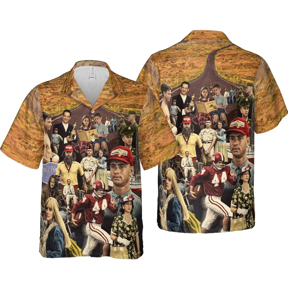 Forrest Gump's Journey Collage Hawaiian Shirt - 4