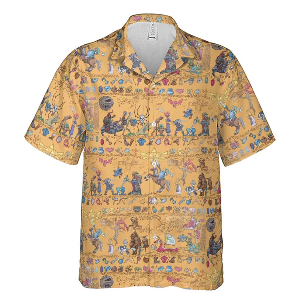 Link's Journey Tapestry The Legend Of Zelda Hawaiian Shirt - 2