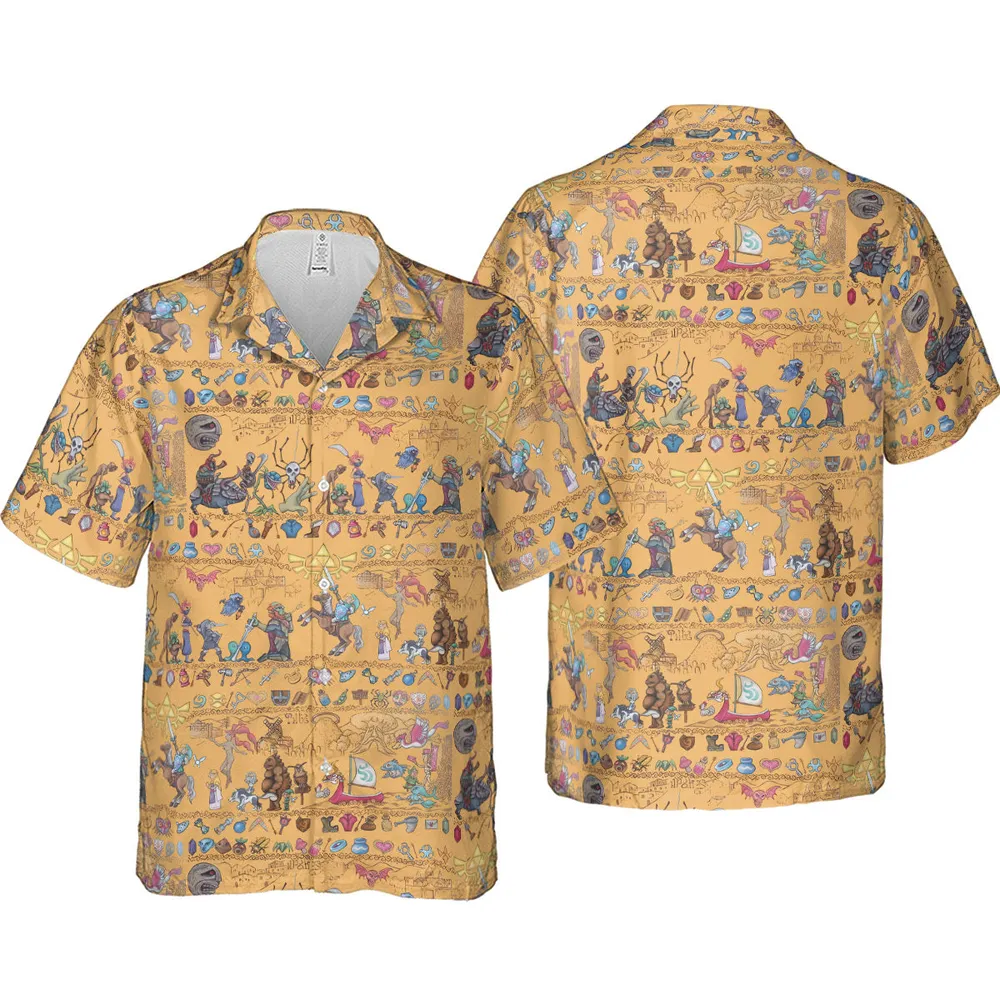 Link's Journey Tapestry The Legend Of Zelda Hawaiian Shirt - 4
