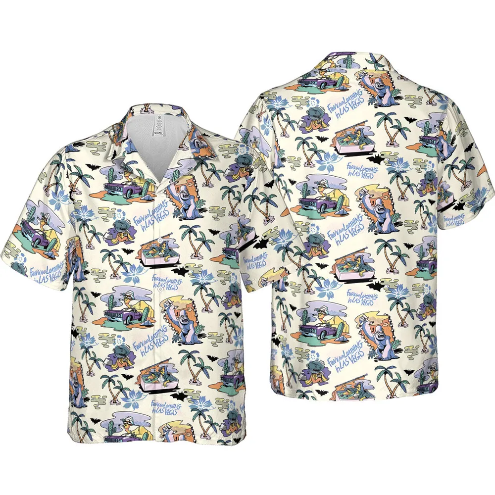 Vacation Fear and Loathing In Las Vegas Pattern Hawaiian Shirt - 4