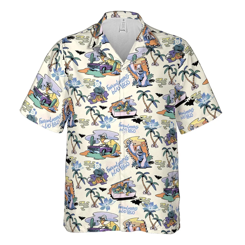 Vacation Fear and Loathing In Las Vegas Pattern Hawaiian Shirt - 2