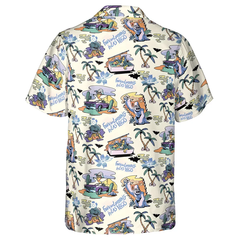 Vacation Fear and Loathing In Las Vegas Pattern Hawaiian Shirt - 3