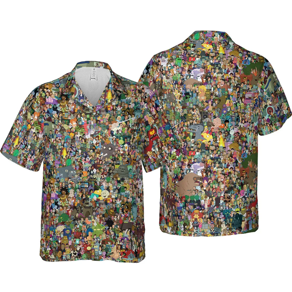 Futurama Characters Hawaiian Shirt - 4