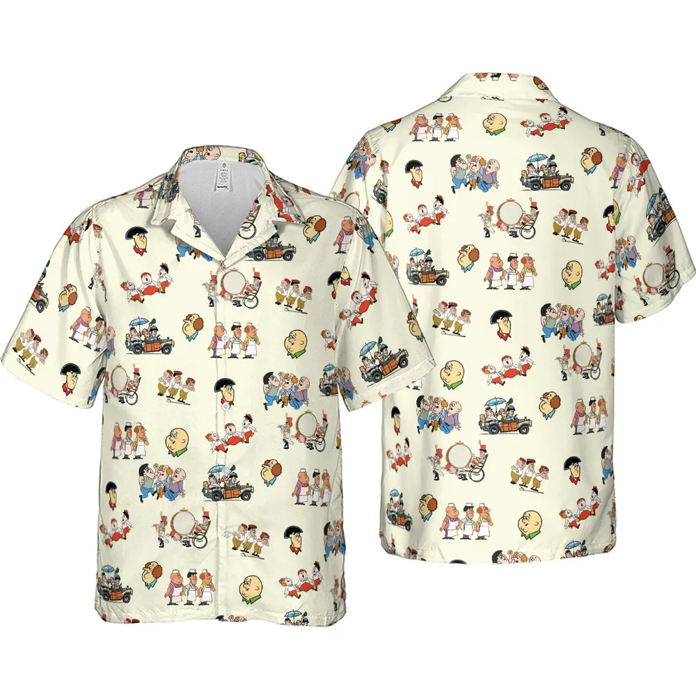 Three Stooges Cartoon 1965 Hawaiian Shirt - 4