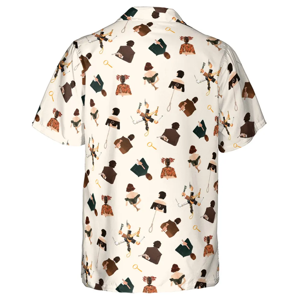 Clue The Movie Characters Pattern Hawaiian Shirt - 3