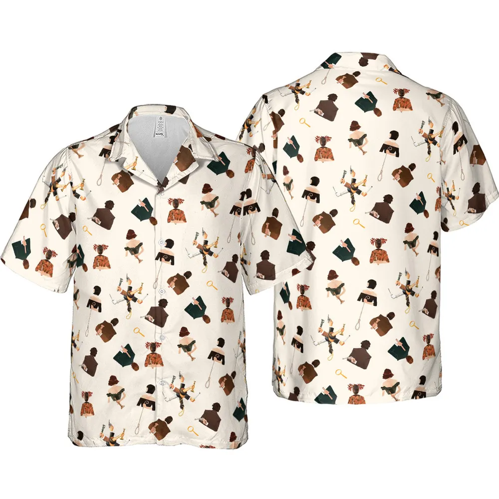 Clue The Movie Characters Pattern Hawaiian Shirt - 4