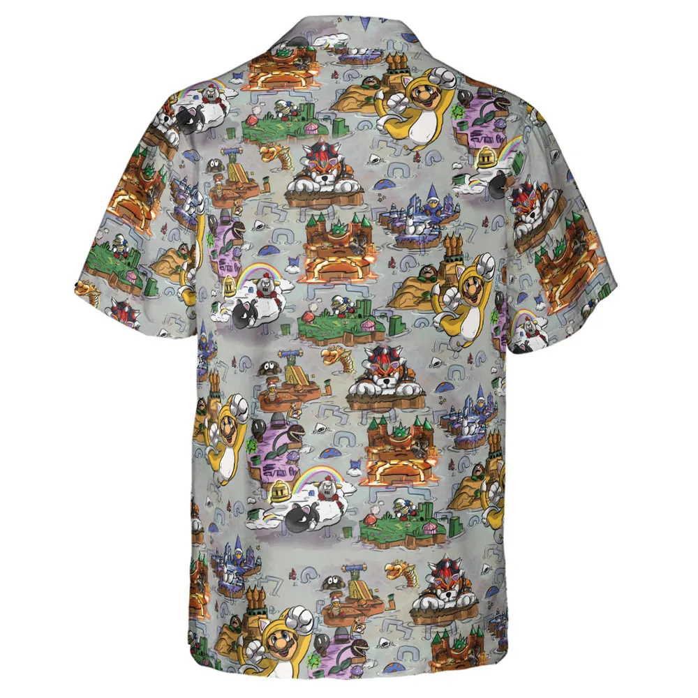 Mushroom World Super Mario Worlds Hawaiian Shirt - 3