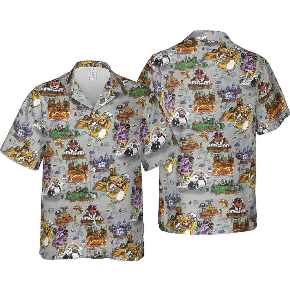 Mushroom World Super Mario Worlds Hawaiian Shirt - 4