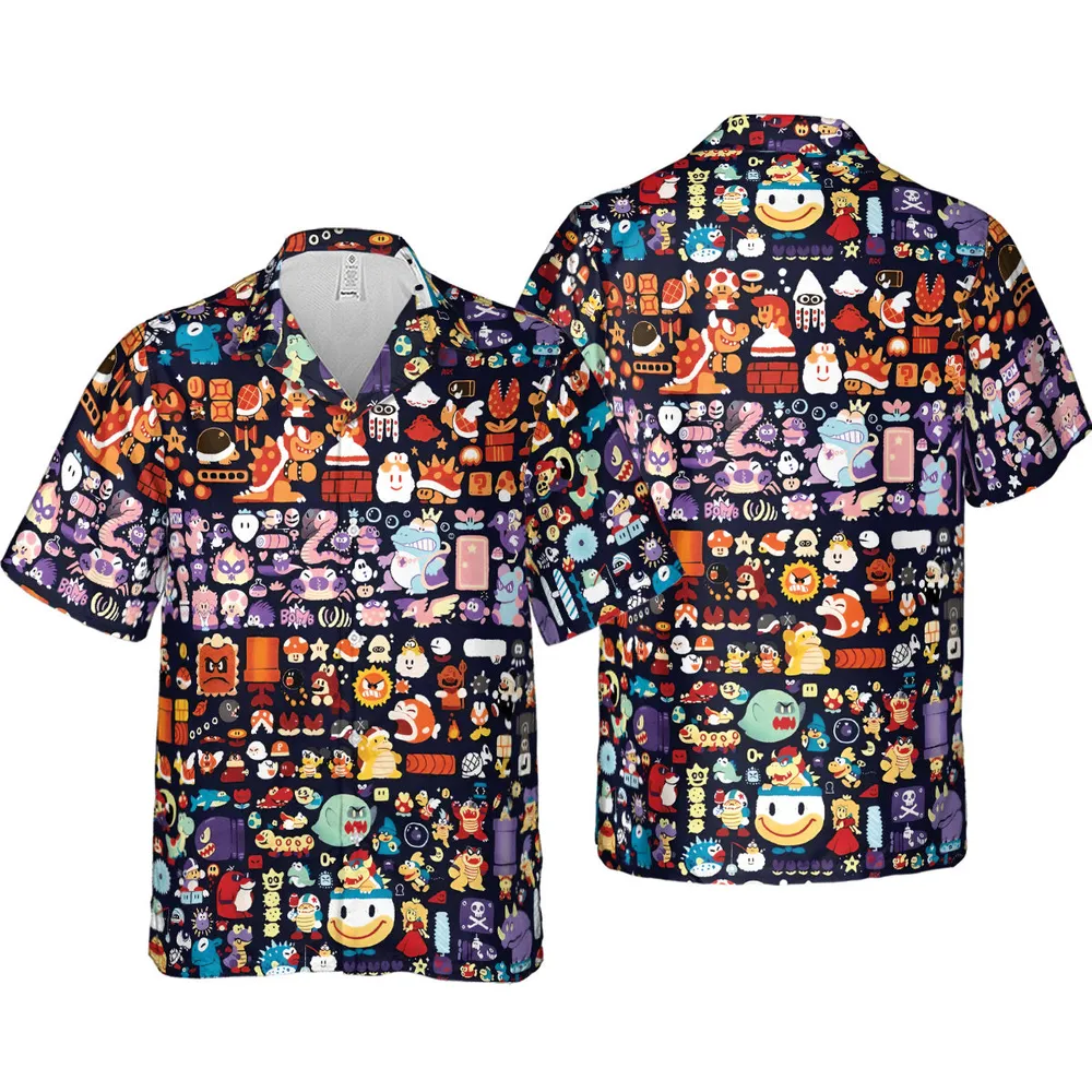 Mario Colors Super Mario Hawaiian Shirt - 4