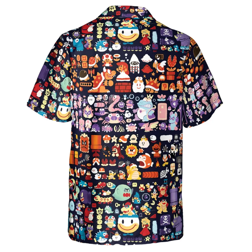 Mario Colors Super Mario Hawaiian Shirt - 3