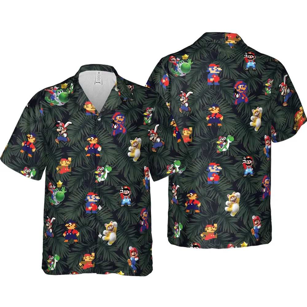 Tropical Mario Super Mario Hawaiian Shirt - 4