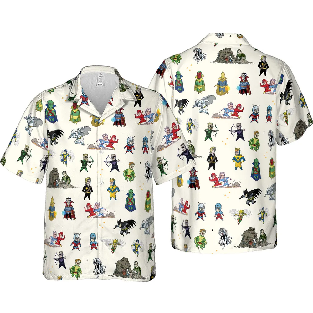 Chillin' and Battle Marvel vs DCU Hawaiian Shirt - 4