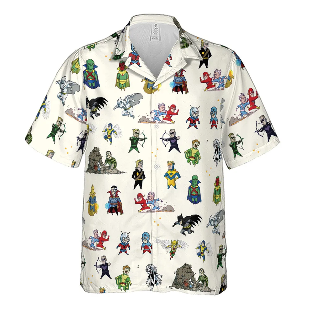 Chillin' and Battle Marvel vs DCU Hawaiian Shirt - 2