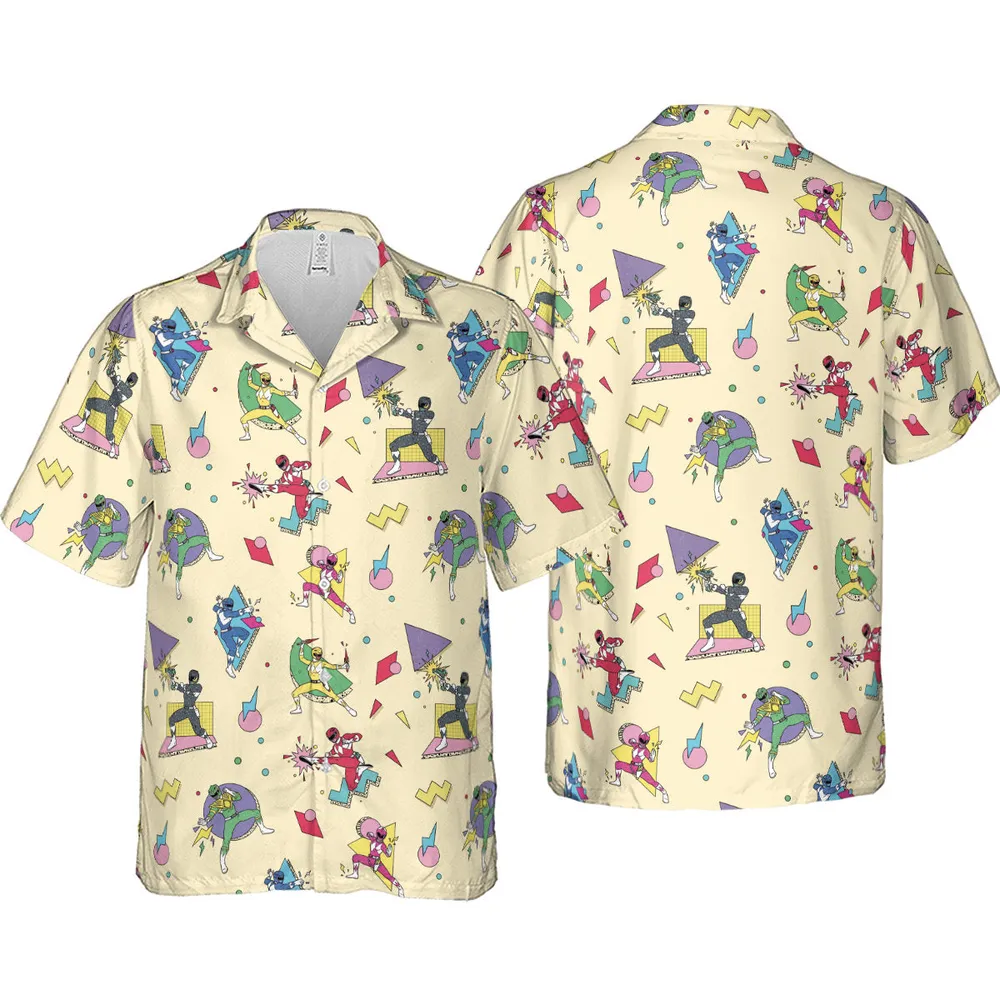 Morphin Team Power Rangers Hawaiian Shirt - 4