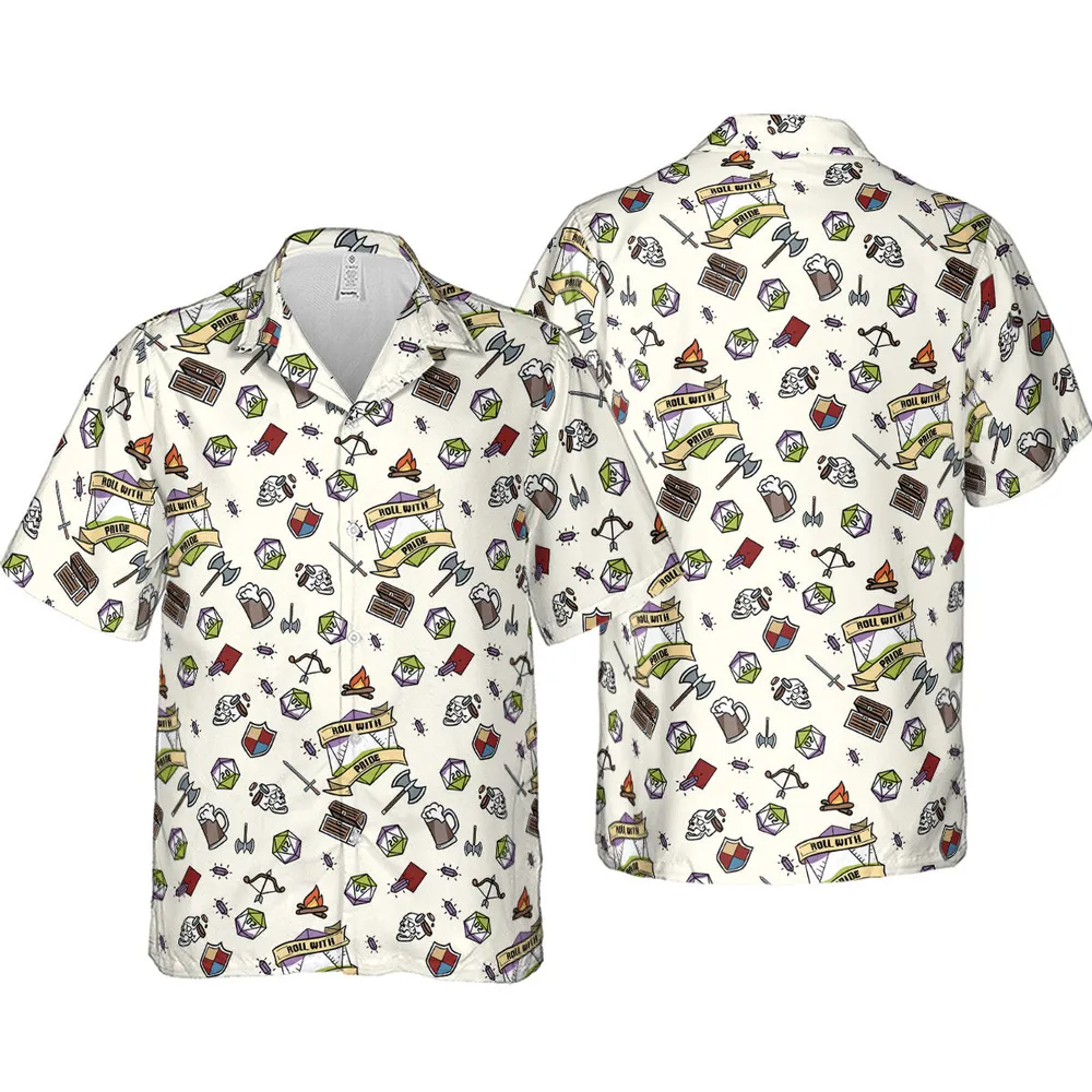 Roll With Pride DnD Hawaiian Shirt - 4