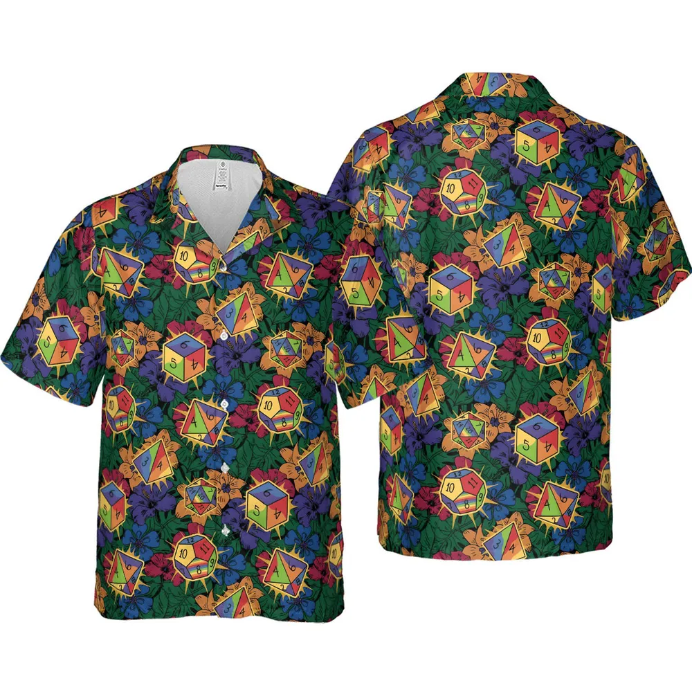 Tropical Dice DnD Hawaiian Shirt - 4