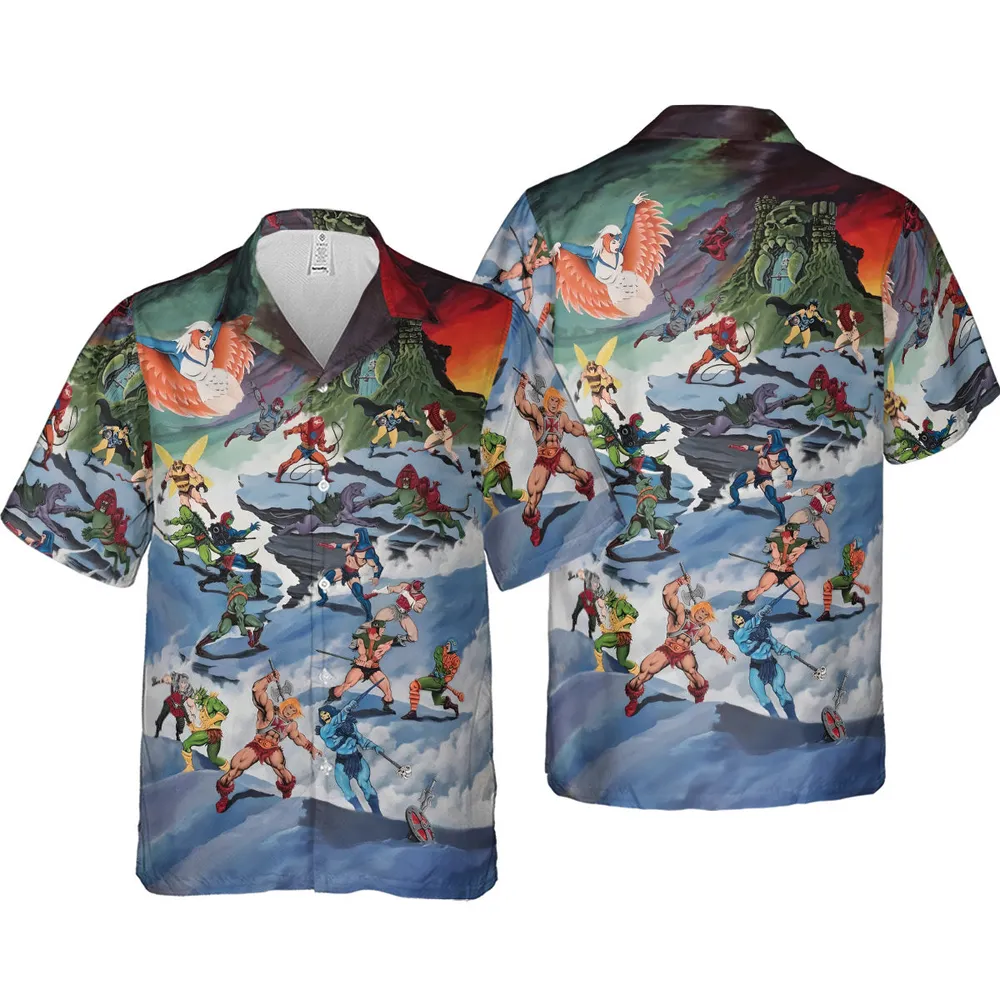MOTU Castle Grayskull Battle Hawaiian Shirt - 4