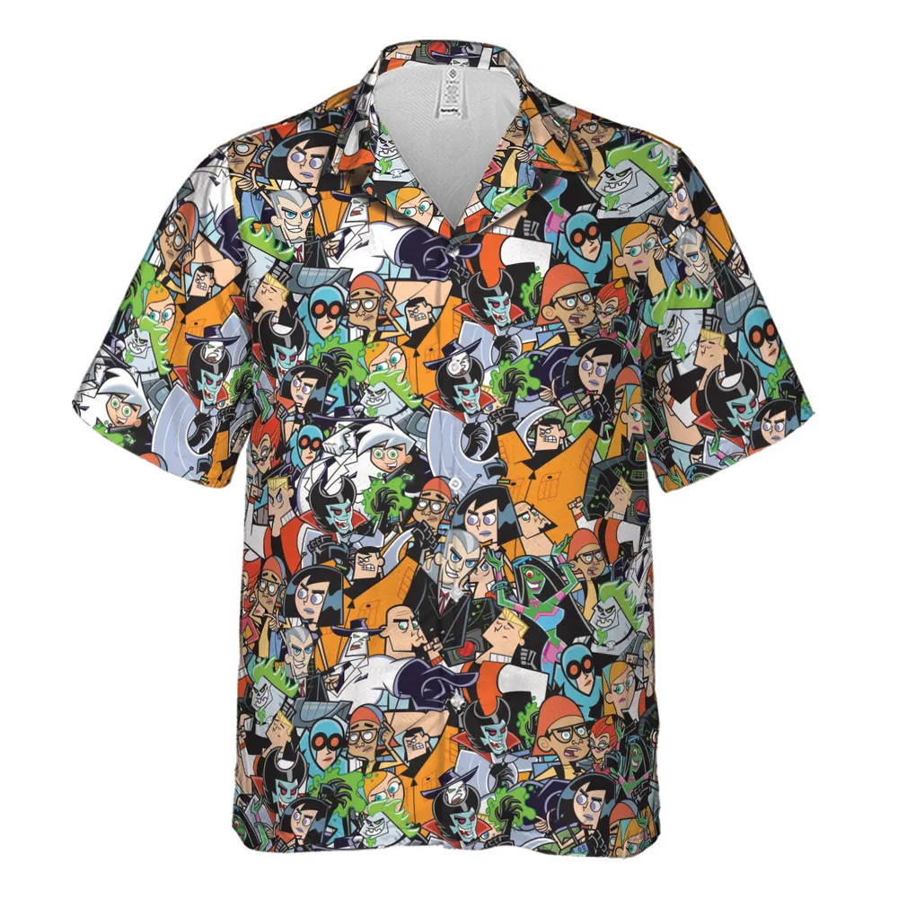 Danny Phantom Characters Collage Hawaiian Shirt - 2