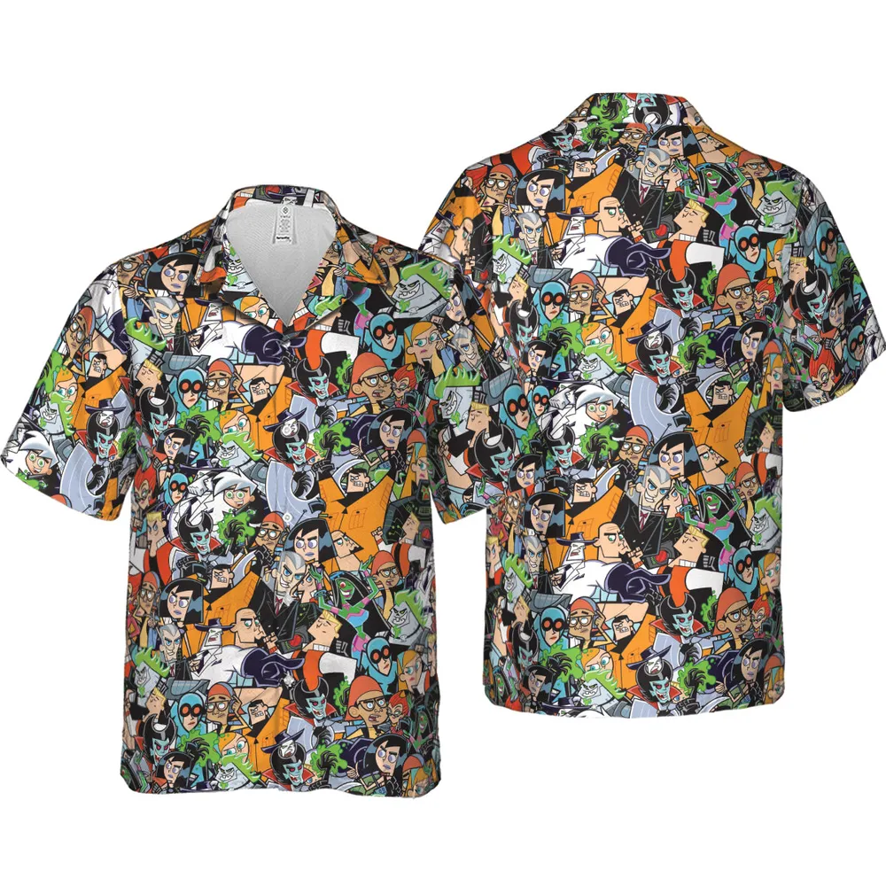 Danny Phantom Characters Collage Hawaiian Shirt - 4