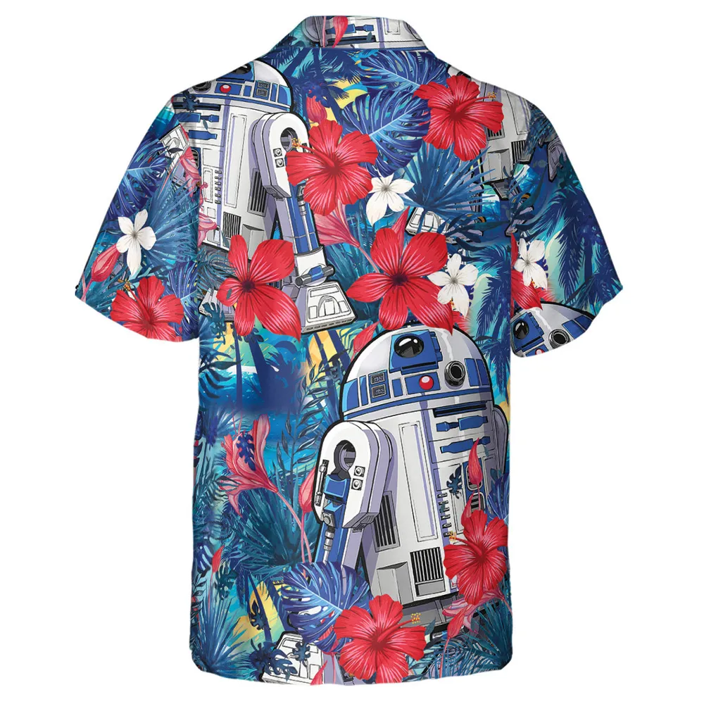 Summer Vacation R2 D2 Tropical Hawaiian Shirt - 3