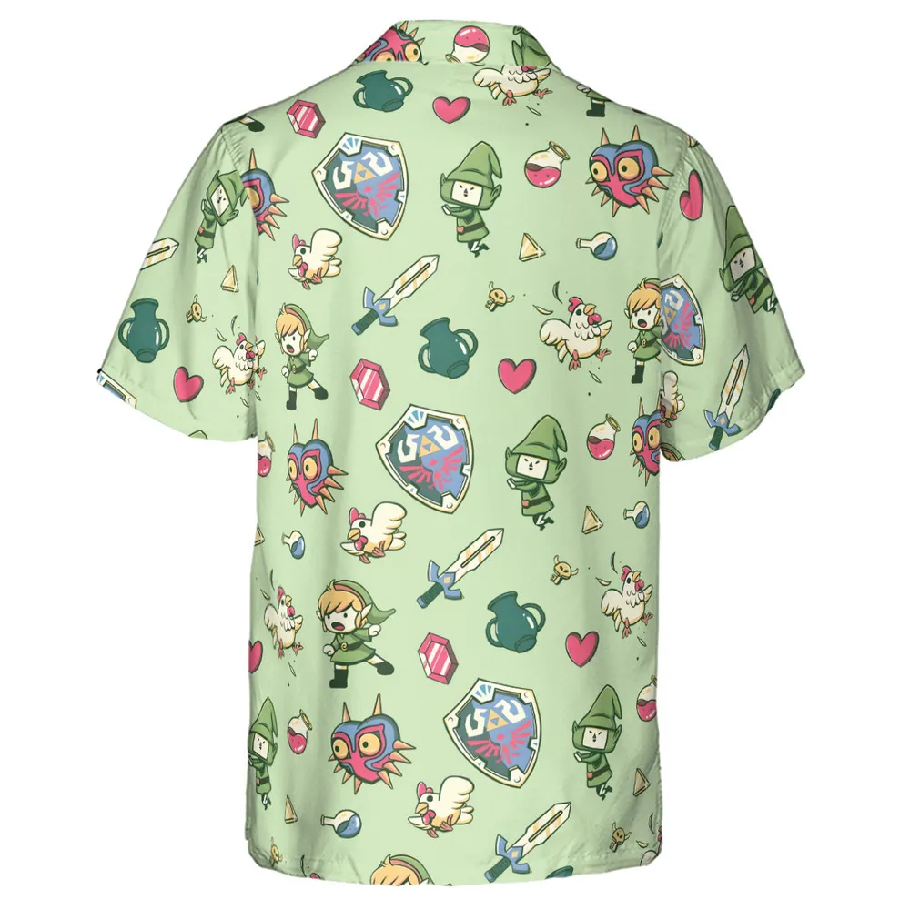 Let's Roll Link The Legend of Zelda Hawaiian Shirt - 3