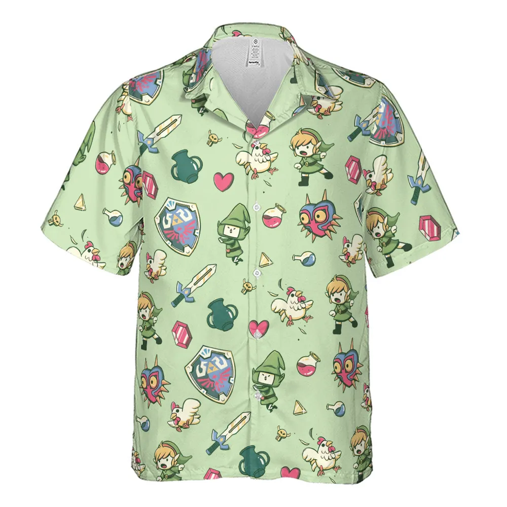 Let's Roll Link The Legend of Zelda Hawaiian Shirt - 2