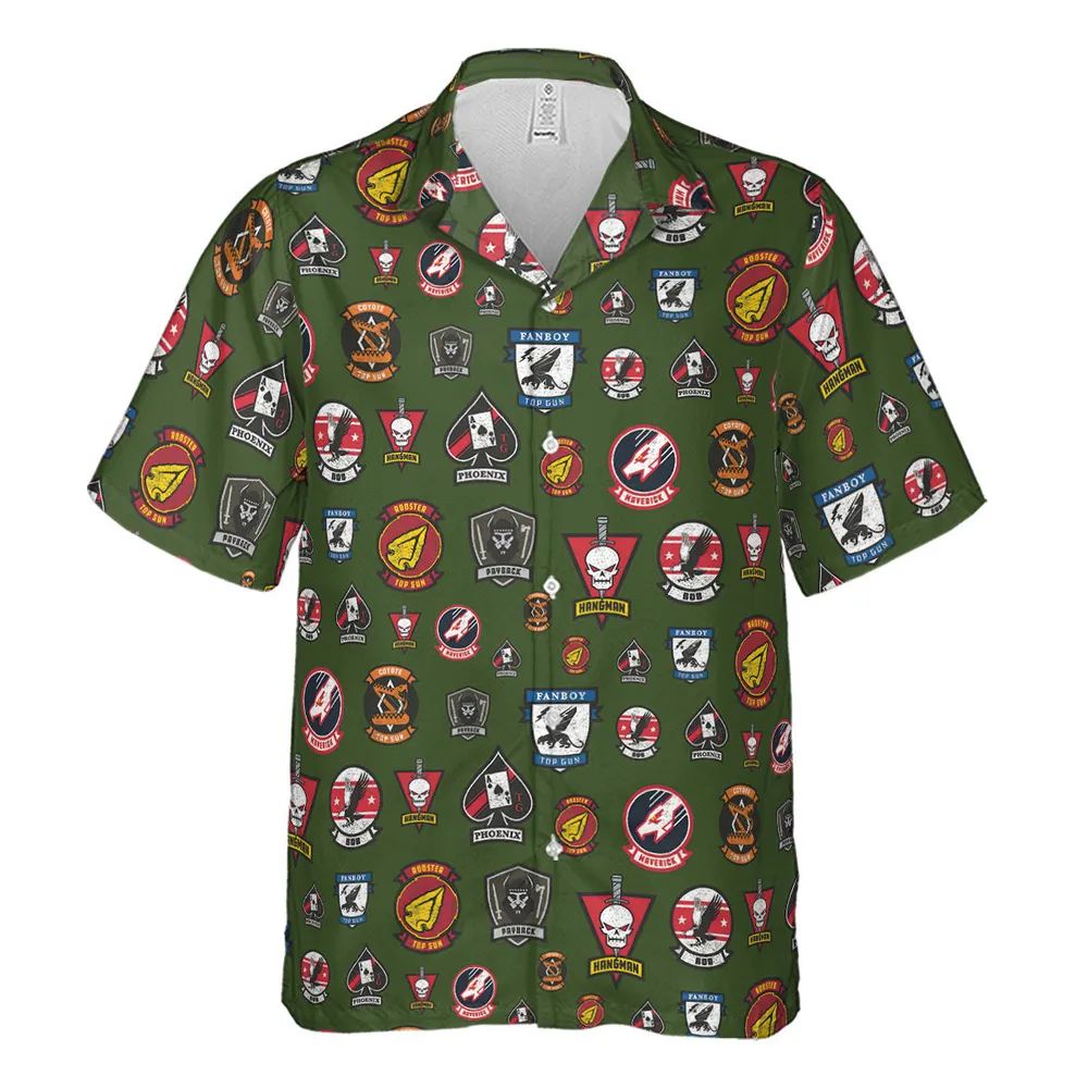 Top Gun Badge Hawaiian Shirt - 2