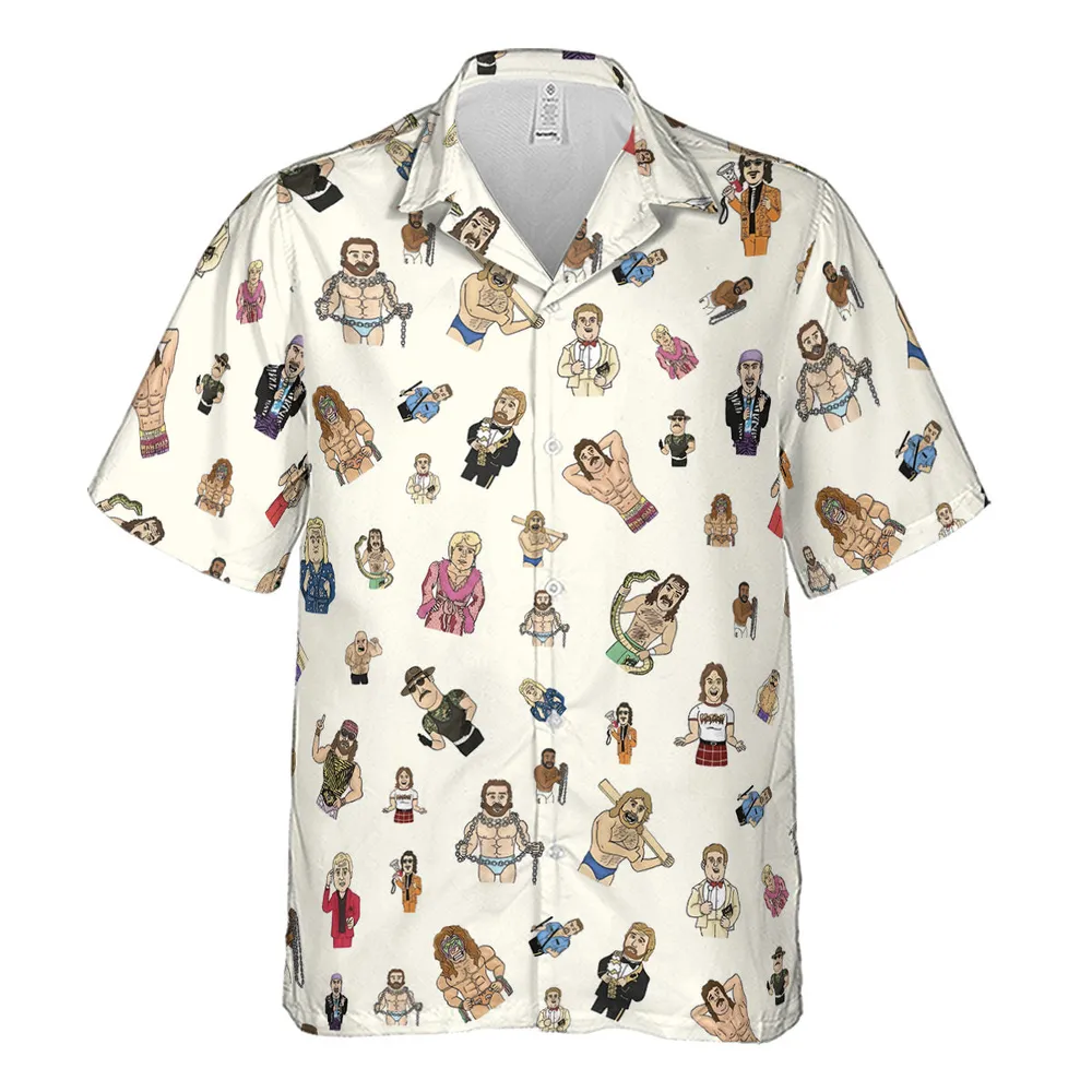 Old School Pro Wrestling Hawaiian Shirt - 2