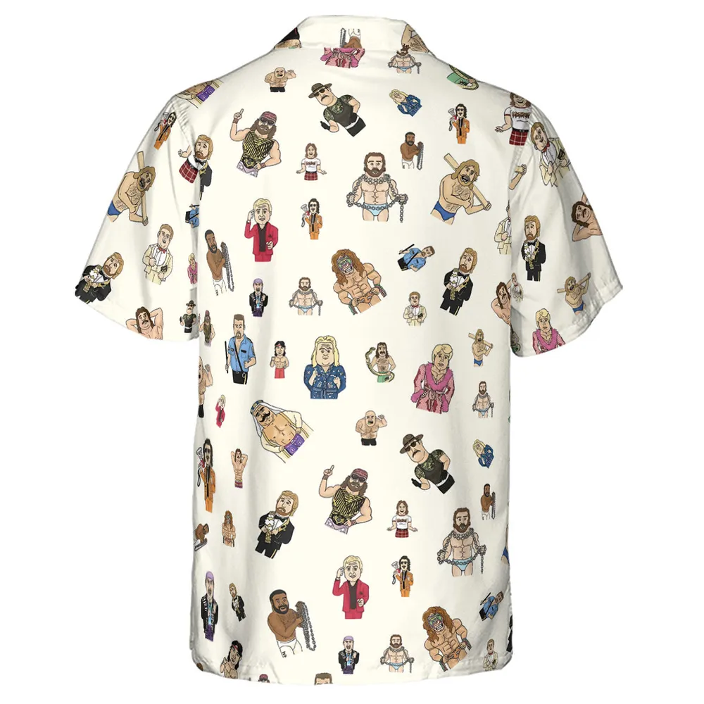 Old School Pro Wrestling Hawaiian Shirt - 3