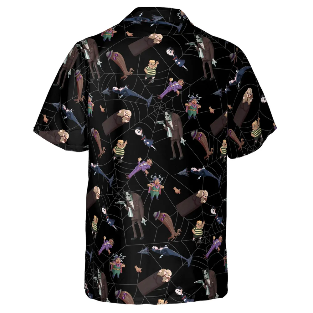 Groovie Addams Family  Cartoon Characters Hawaiian Shirt - 3