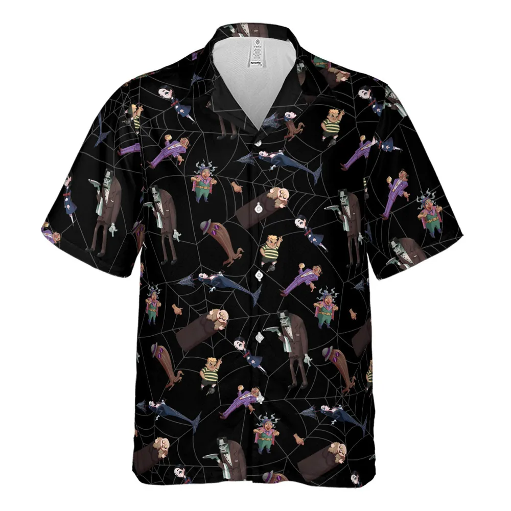 Groovie Addams Family  Cartoon Characters Hawaiian Shirt - 2