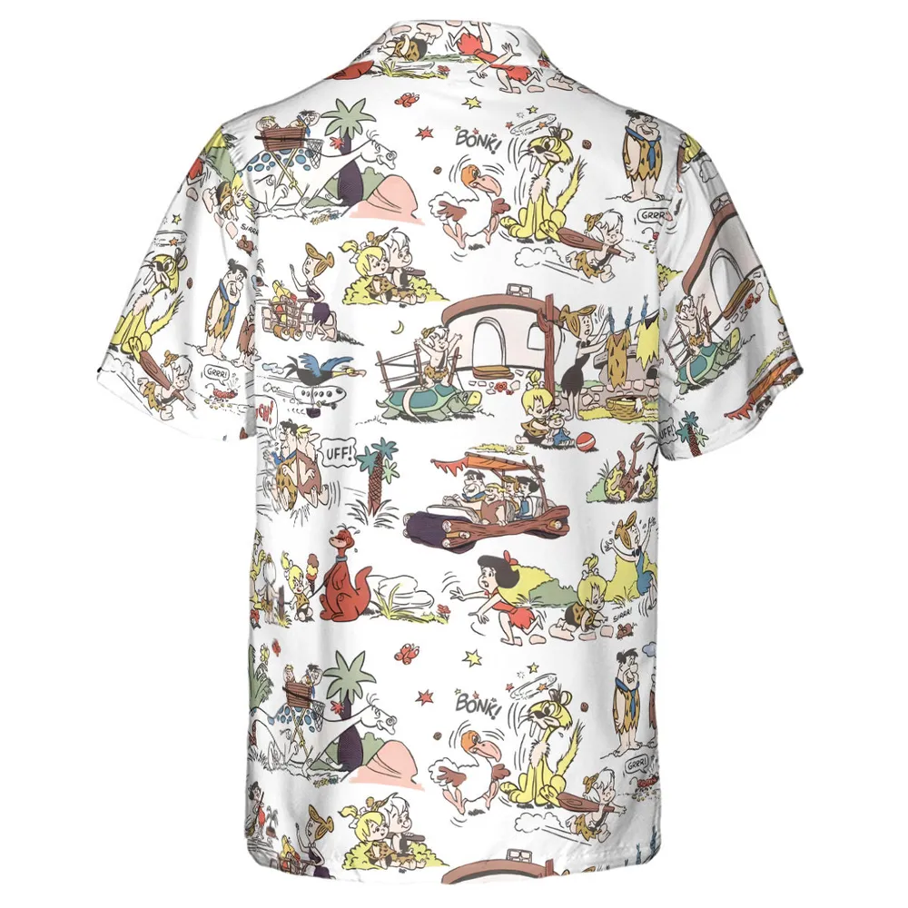 Stone Age Life The Flintstone Hawaiian Shirt - 3