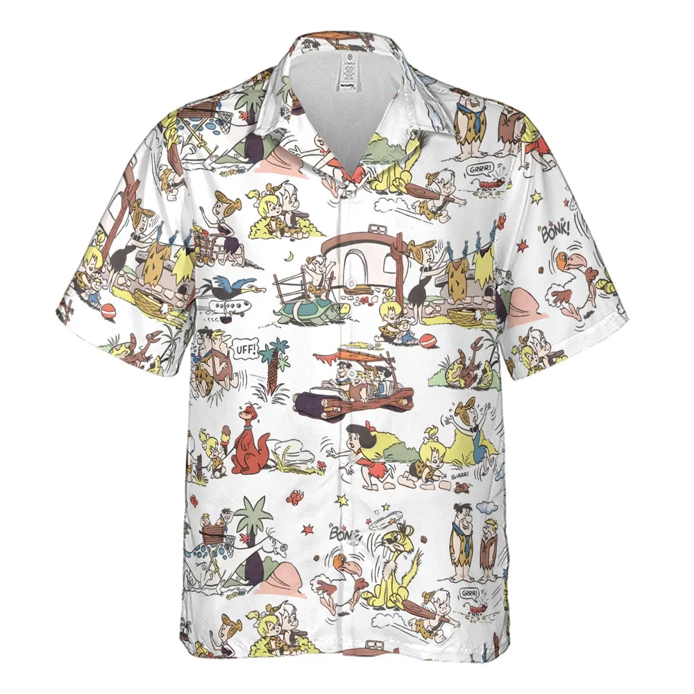 Stone Age Life The Flintstone Hawaiian Shirt - 2