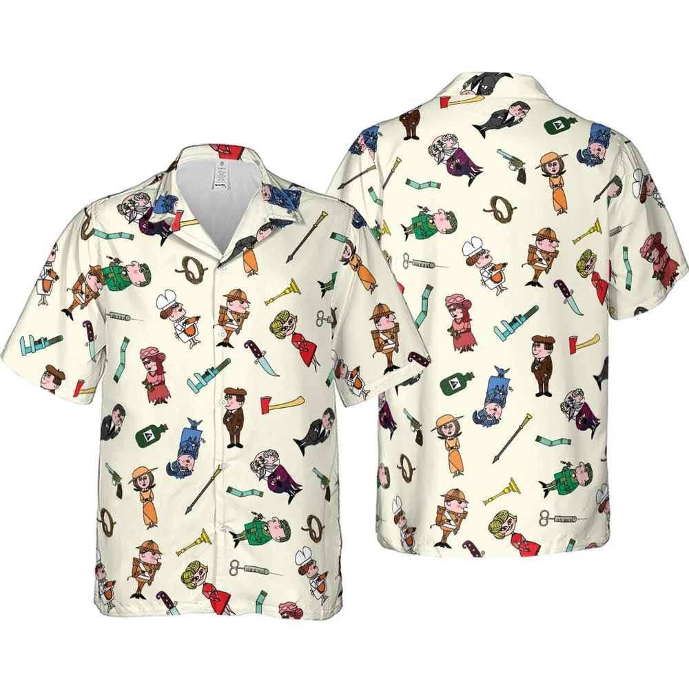 Clue Board Game Characters Hawaiian Shirt - 4