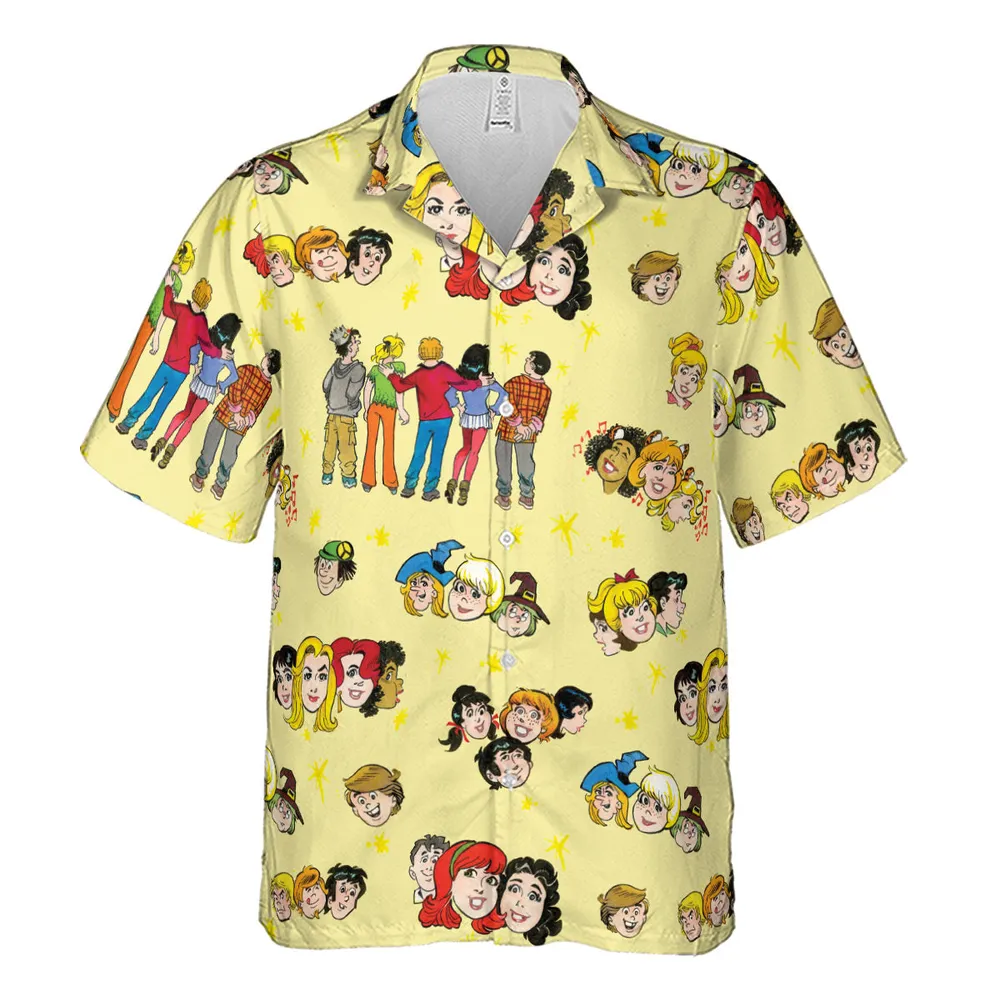 Nostalgic Cartoons in Archie Style Hawaiian Shirt - 2