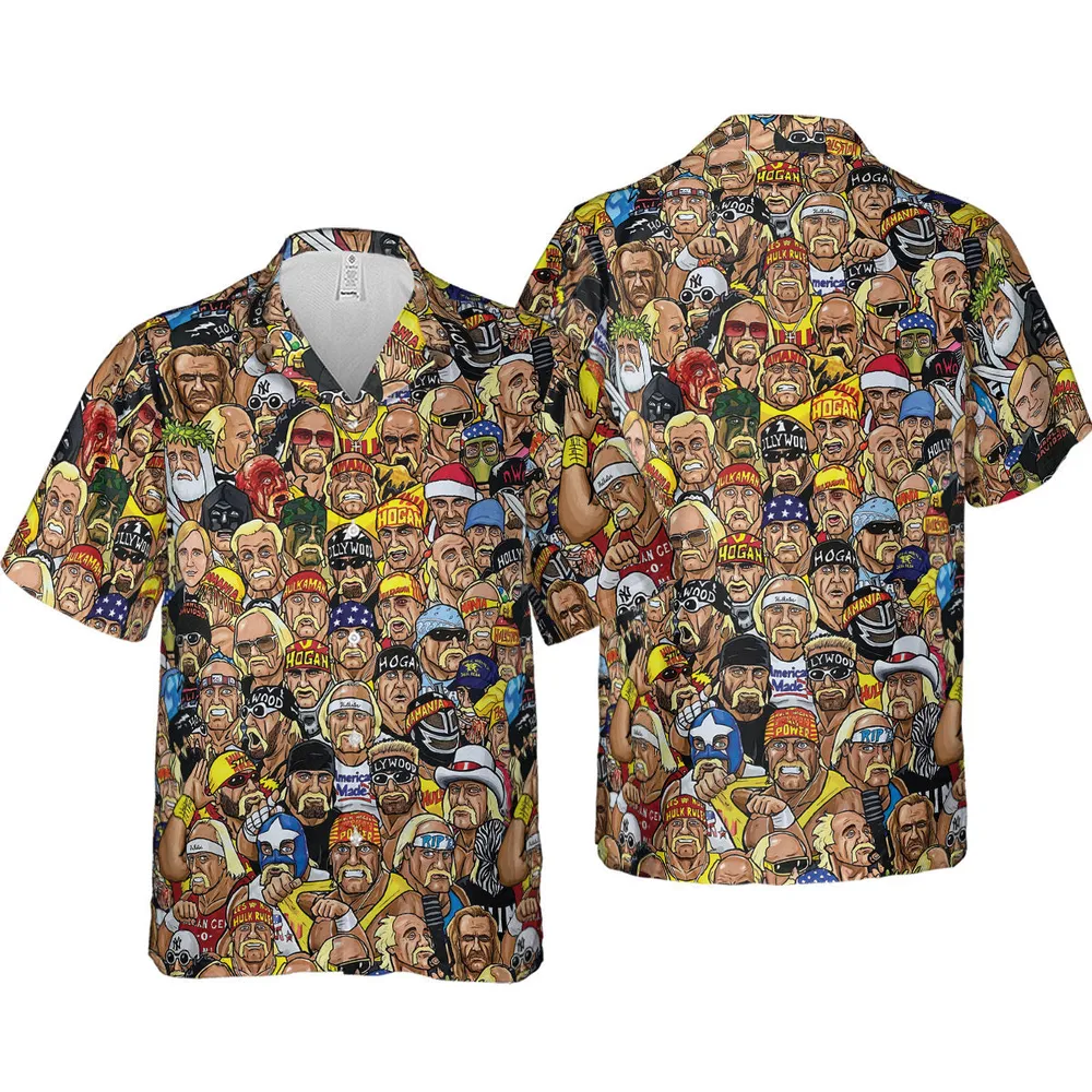 Classic Wrestlers Hawaiian Shirt - 4