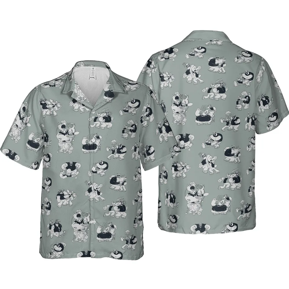 60s Sailors Battle Pattern Hawaiian Shirt - 4