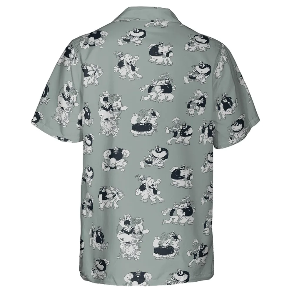 60s Sailors Battle Pattern Hawaiian Shirt - 3