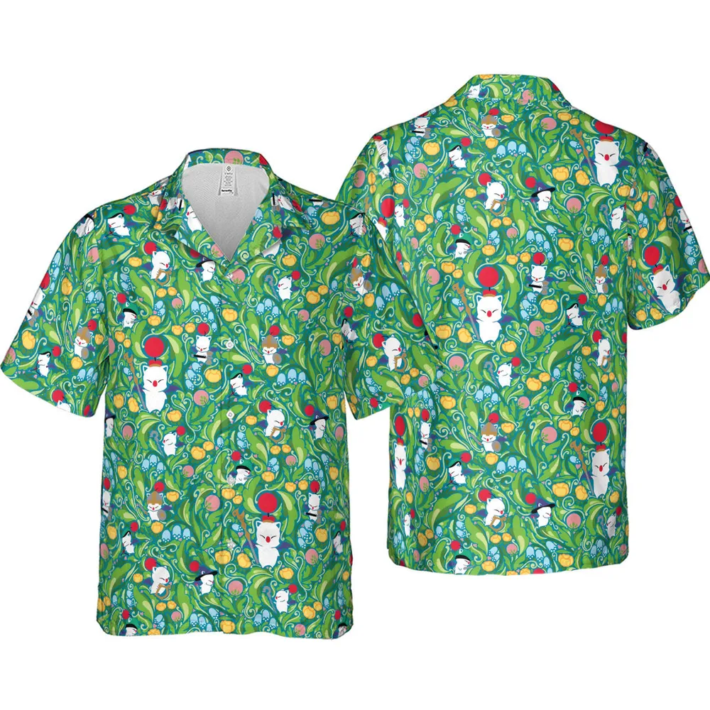 Moogle Final Fantasy Hawaiian Shirt - 4