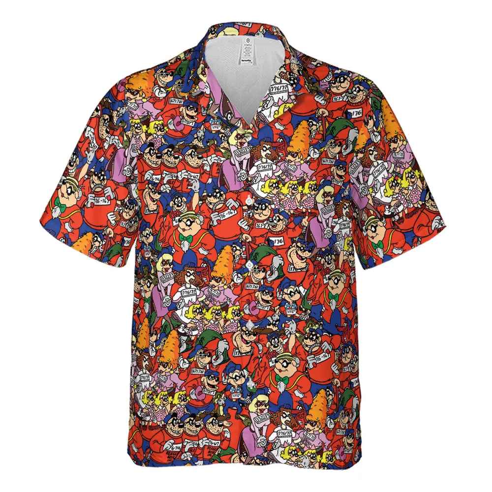 Beagle Boys Patterns Hawaiian Shirt - 2